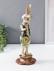 Фигура с часами настольными «Зайчик в кепке с часами» - Фото 2