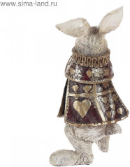 Фигурка-часы настольные «Белый кролик в камзоле» - Фото 3