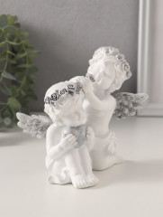 Фигурка «Ангелочки вплетают венок в волосы с сердцем» - Фото 6