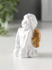 Фигурка «Белоснежный ангел с золотыми крыльями» - Фото 3