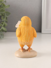 Фигурка «Вязаный цыплёнок с ромашкой в клюве» - Фото 3