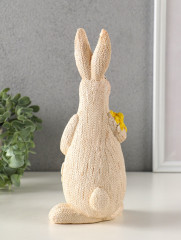 Фигурка «Зайка вязанный с букетом цветов» - Фото 2