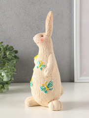 Фигурка «Зайка вязанный с букетом цветов» - Фото 3