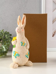 Фигурка «Зайка вязанный с букетом цветов» - Фото 4