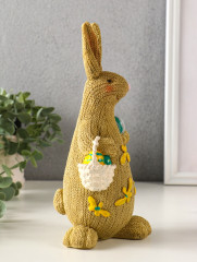 Фигурка «Зайка вязанный с пасхальными яичками» - Фото 1
