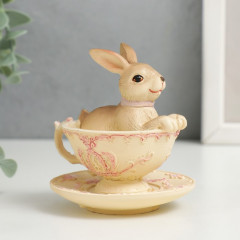 Фигурка «Кролик в ажурной чашечке» - Фото 3