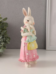 Фигурка «Мама крольчиха с дочкой в нарядных платьях» - Фото 1