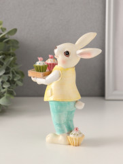 Фигурка «Нарядный кролик с кексами на подносе» - Фото 1