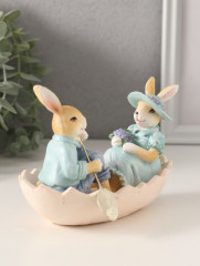 Фигурка «Парочка кроликов: свидание в лодочке» - Фото 1