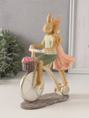 Фигурка «Романтика. Кролики: катание на велосипеде» - Фото 1
