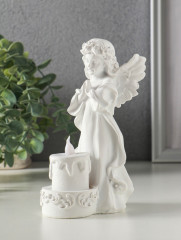 Фигурка светящаяся «Белоснежная девушка-ангел с тортом» - Фото 4