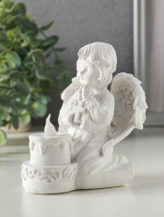 Фигурка светящаяся «Белоснежный ангел с двухъярусным тортом» - Фото 4