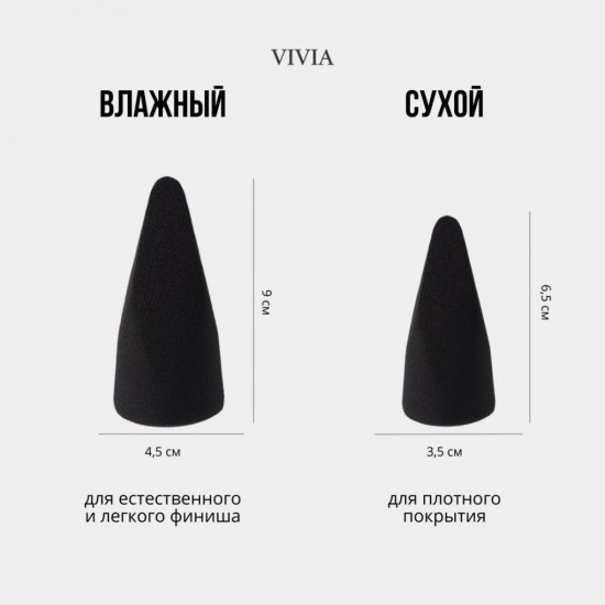 Спонж конусный плоский «Black»