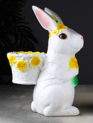Фигурка-подставка для мелочей «Зайка с корзинкой кашпо» - Фото 3