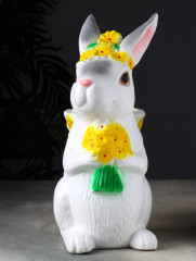 Фигурка-подставка для мелочей «Зайка с корзинкой кашпо» - Фото 5
