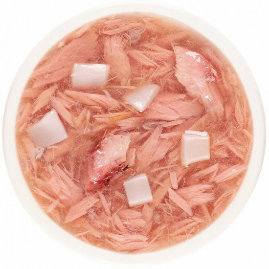 Суп для кошек из тунца с кальмаром и макрелью