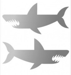 Набор светоотражающих наклеек на одежду «Акула» - Фото 1