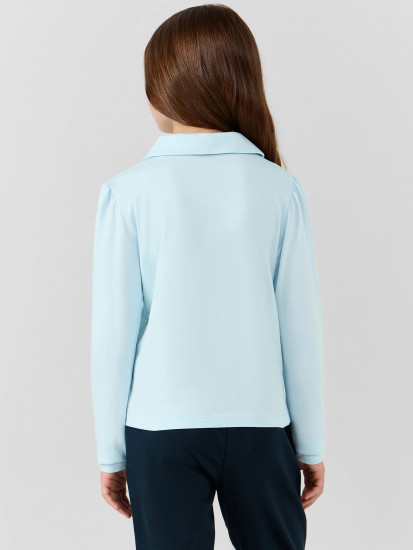 Лонгслив-поло для девочек