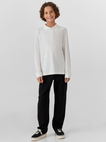 Лонгслив-поло для мальчиков
