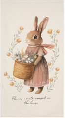 Полотенце кухонное «Зайчик с корзинкой» - Фото 1