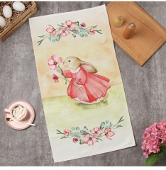Полотенце «Зайчик с цветком» - Фото 2