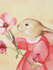 Полотенце «Зайчик с цветком» - Фото 6