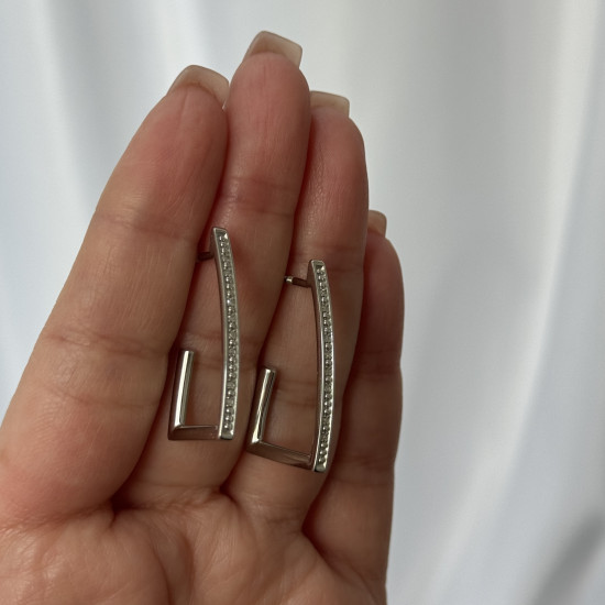 Серьги из серебра с бриллиантами