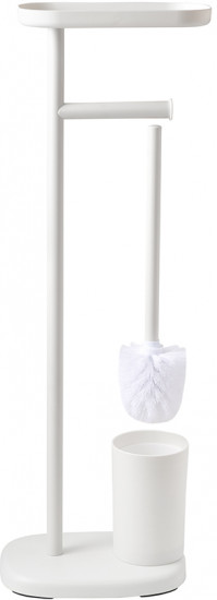 Держатель для туалетной бумаги с полочкой и ершиком «Slim»