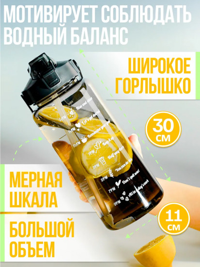 Бутылка для воды с трубочкой