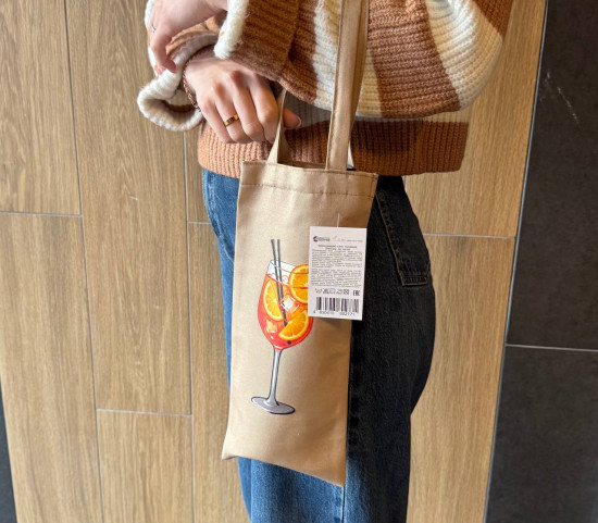 Сумка-шоппер с рисунком коктейль