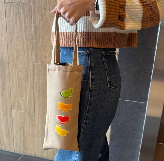 Сумка-шоппер с рисунком «Дольки цитруса»