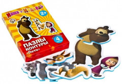 Маша и Медведь. Пазлы контуры. Лето - Фото 1