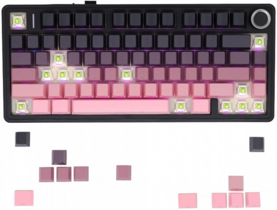 Клавиатура AULA F75 Pro Side-Printed Black-Pink