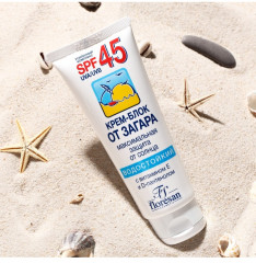 Крем-блок для лица от загара водостойкий SPF 45 - Фото 4