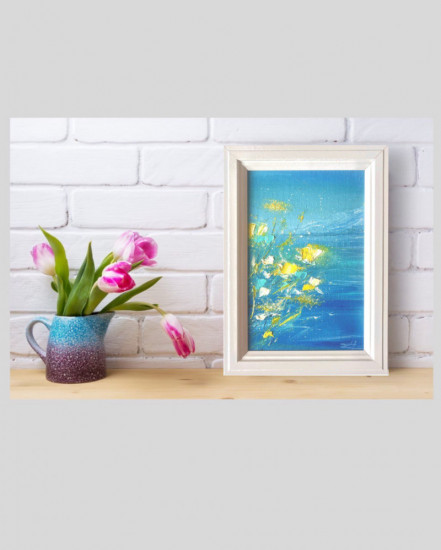 Картина маслом миниатюра «Солнечные ноты»