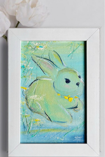 Картина-миниатюра маслом в раме «Весна внутри»