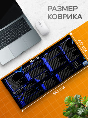 Коврик для мыши и клавиатуры «Горячие клавиши MacOS» - Фото 5