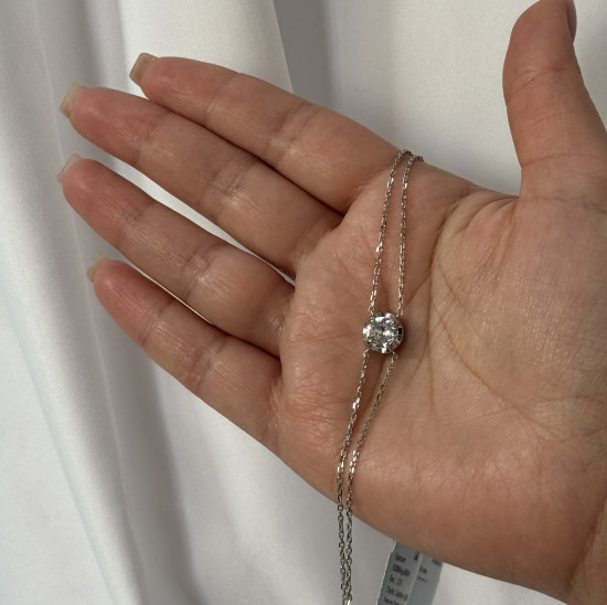 Браслет из серебра с цирконием