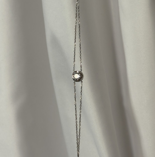 Браслет из серебра с цирконием