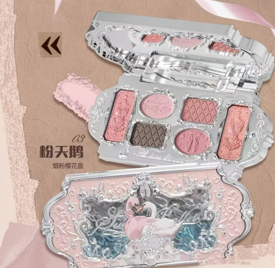 Тени для век «Flower knows Swan Ballet», оттенок 03 Pink Swan
