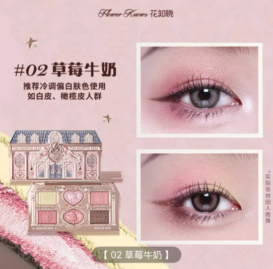 Тени прессованные «The Sweetie Bear», оттенок 02 Strawberry Milk—Strawberry Canélé