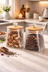 Баночка для сыпучих продуктов с крышкой - Фото 1