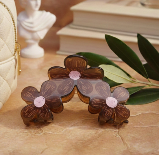 Заколка-краб для волос «Летние цветы»