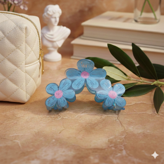 Заколка-краб для волос «Летние цветы»