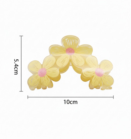 Заколка-краб для волос «Летние цветы»
