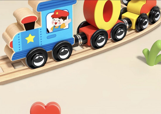 Деревянный поезд-конструктор «Учим цифры»