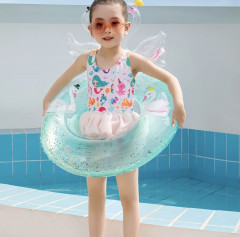 Детский надувной круг для плавания с блестками «Лебедь» - Фото 2