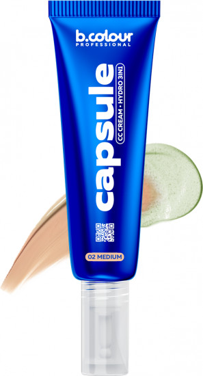 СС крем для лица увлажняющий 3 в 1, оттенок 02 Medium