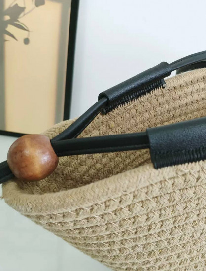 Пляжная сумка плетеная большая