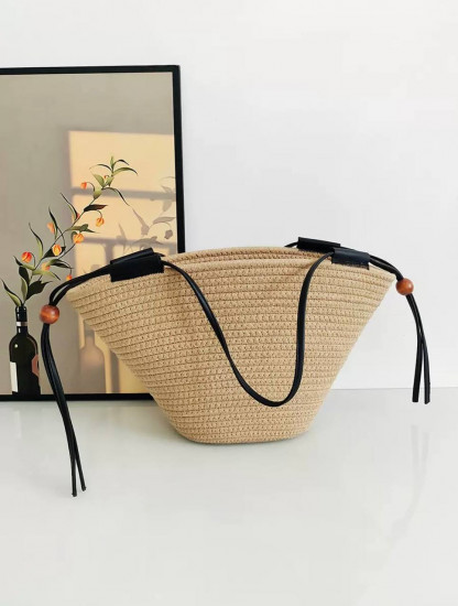 Пляжная сумка плетеная большая